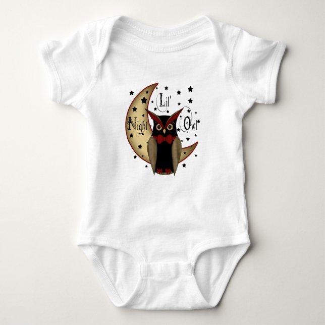 Lil Night Owl creeper/ Onesy Baby Bodysuit (Front)