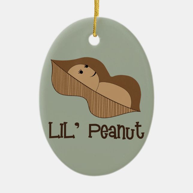 Lil Peanut Ceramic Ornament (Front)
