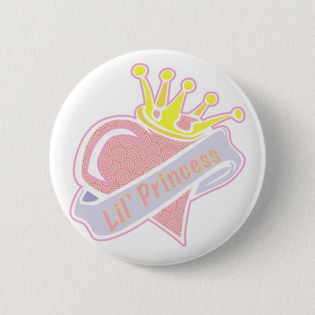 Lil Princess 6 Cm Round Badge (Front)