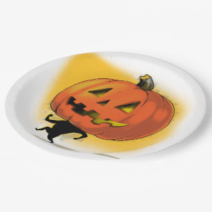 Lil' Pumpkin Head Paper Plate