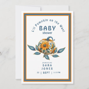 L'il Pumpkin on the Way Autumn Baby Shower Invitation