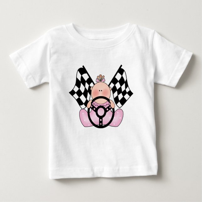 Lil Race Winner Baby Girl Baby T-Shirt (Front)