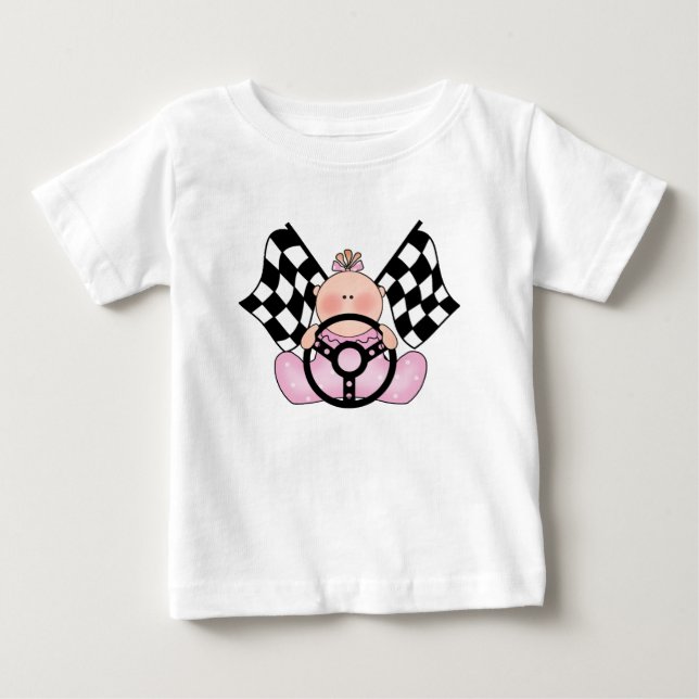 Lil Race Winner Baby Girl T-Shirt (Front)
