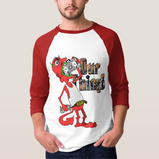 Lil' Red Devil Baseball Tee (Front)