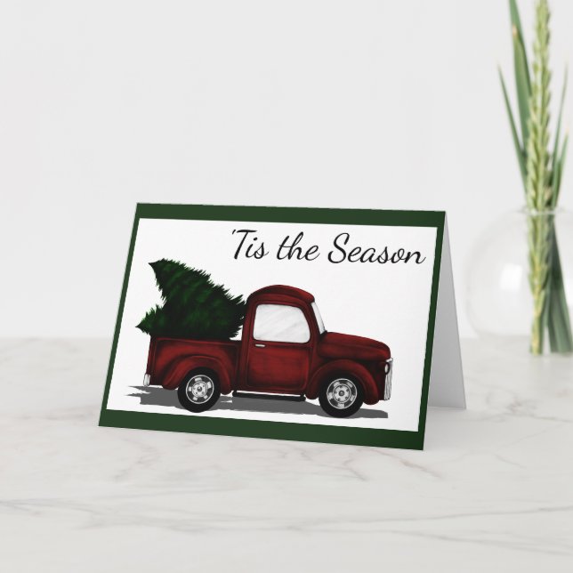 Lil Red Truck Holiday Card (Front)