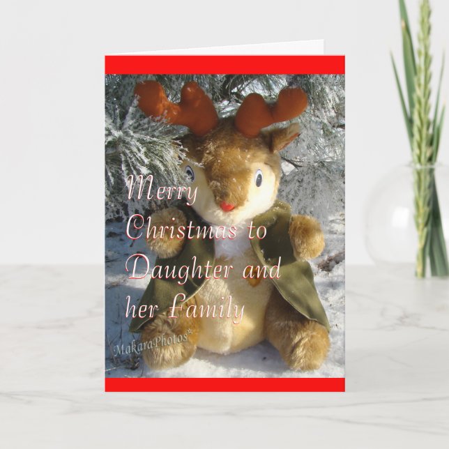 Lil Reindeer Christmas card - customise it (Front)