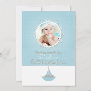 Lil' Sailor Photo Birth Announcement