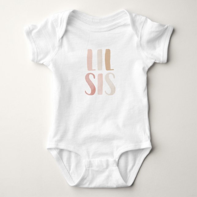 Lil Sis Baby Sister Girl Bodysuit (Front)
