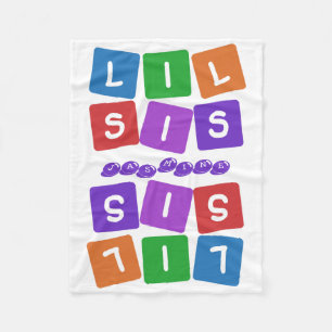 Lil Sis custom name fleece blanket