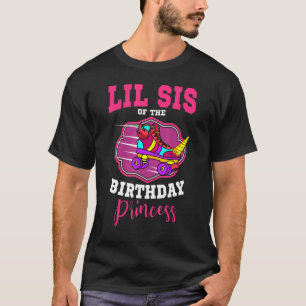 Lil Sis Of The Birthday Princess Roller Skates Ska T-Shirt