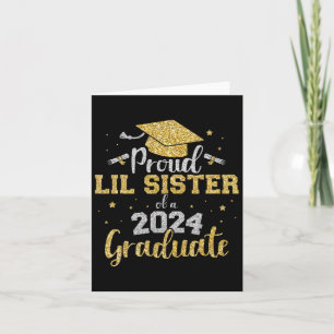 Lil Sister Cl Of 2024 Graduate Senior Graduation  Card