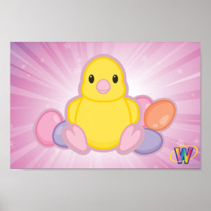 Lil Spring Chick Pattern Poster