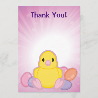 Lil Spring Chick Pattern Thank You Card