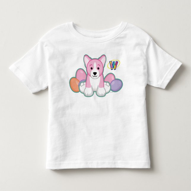 Lil Spring Corgi Pattern Toddler T-Shirt (Front)