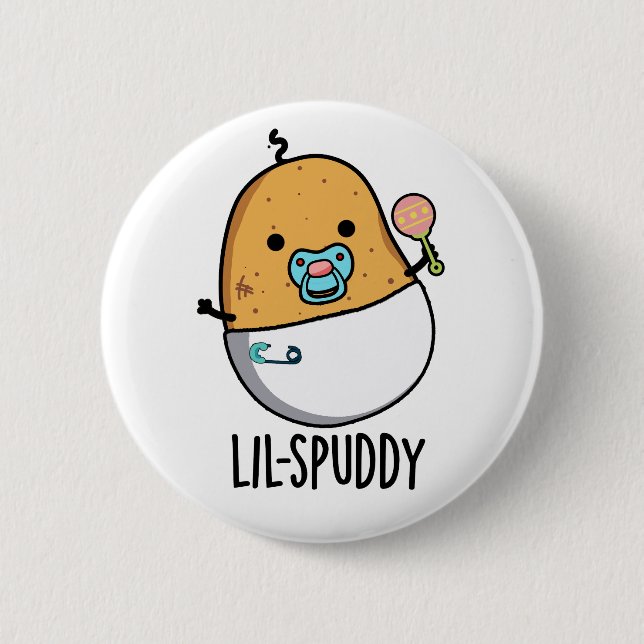 Lil-spuddy Funny Potato Pun  6 Cm Round Badge (Front)