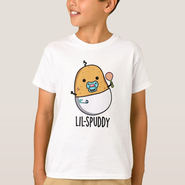 Lil-spuddy Funny Potato Pun  T-Shirt (Front)