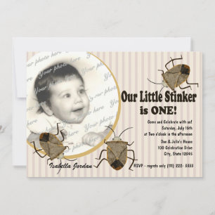 Lil Stinker 1st Birthday Invitation