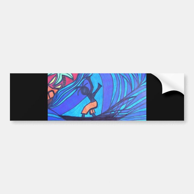 Lil' Surfer Dude Bumper Sticker (Front)