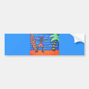 Lil Surfer Dude Hanging Out Bumper Sticker