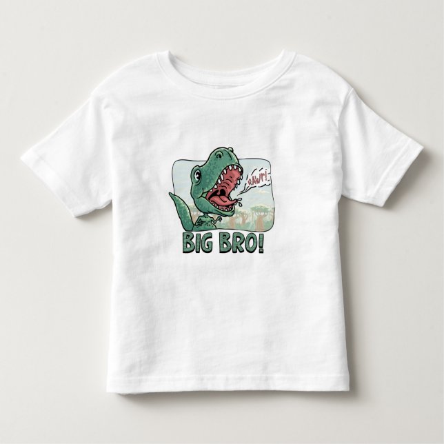 Lil' T Rex Big Bro Older Brother Gear Toddler T-Shirt (Front)