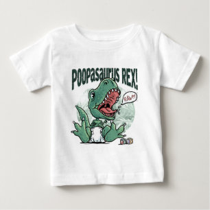 Lil' T Rex Poopasaurus Rex Baby T-Shirt