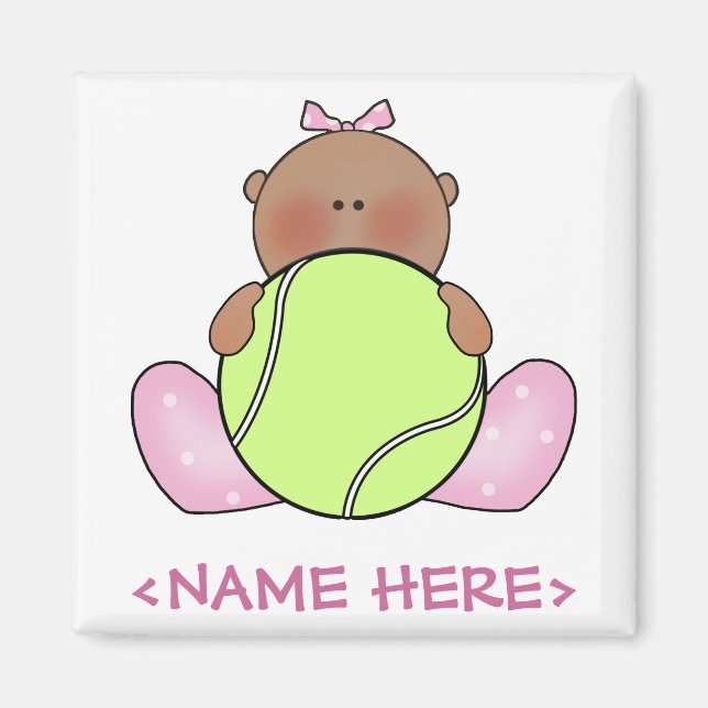 Lil Tennis Baby Girl - Ethnic Magnet (Front)