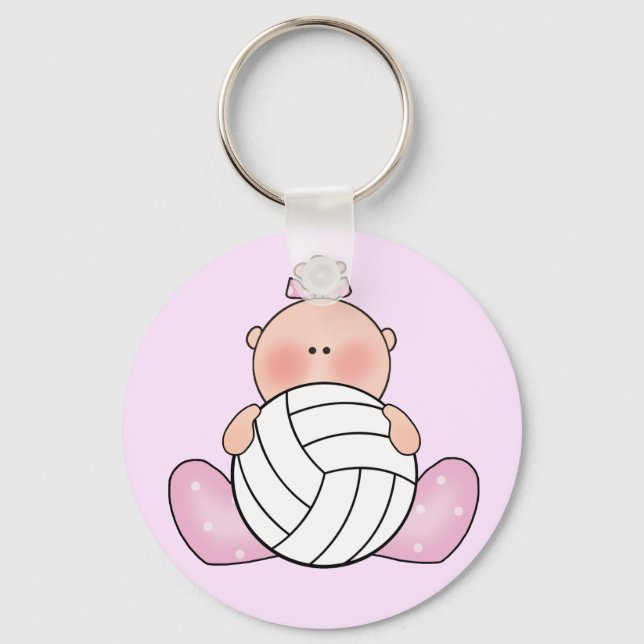 Lil Volleyball Girl Key Ring (Front)