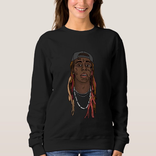 Lil Wayne Illustrated Face Sweatshirt (Front)