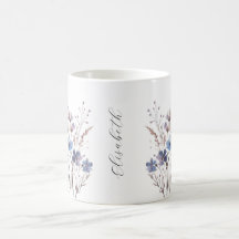 Lila Aquarell Wildfloumen Tasse