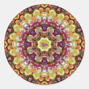 LILA ~ EASTER CANDY ~ Chocolate Classic Round Sticker