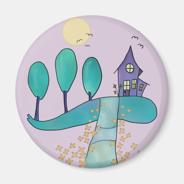 lila Haus Magnet (Front)