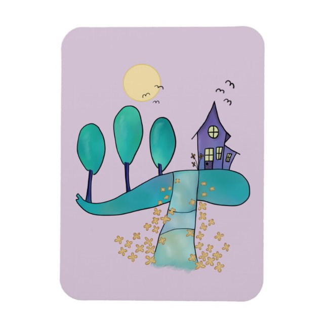 Lila Haus Magnet (Vertical)