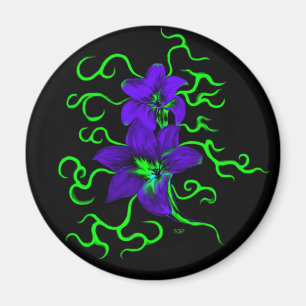 lila Lilie Blume Magnet