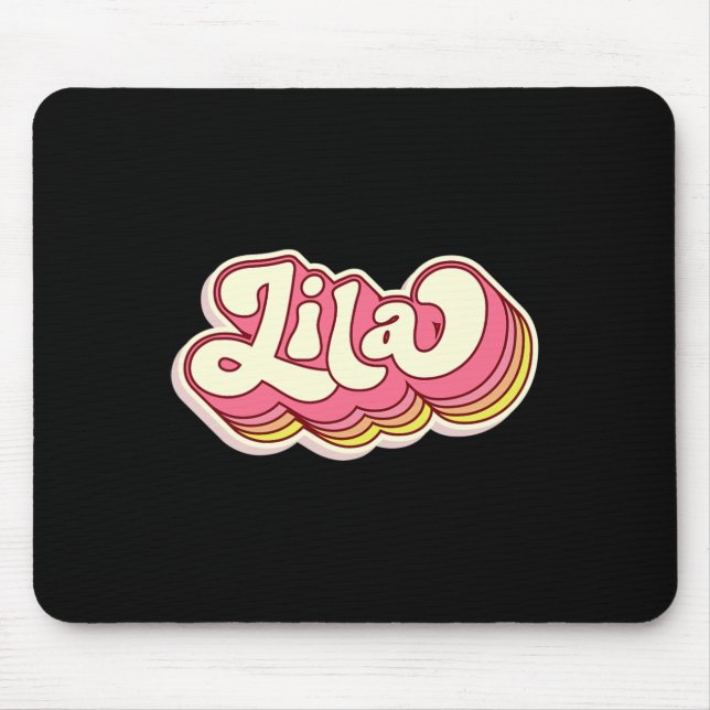 Lila Name Personalised First Name Surname  Mouse Pad (Front)