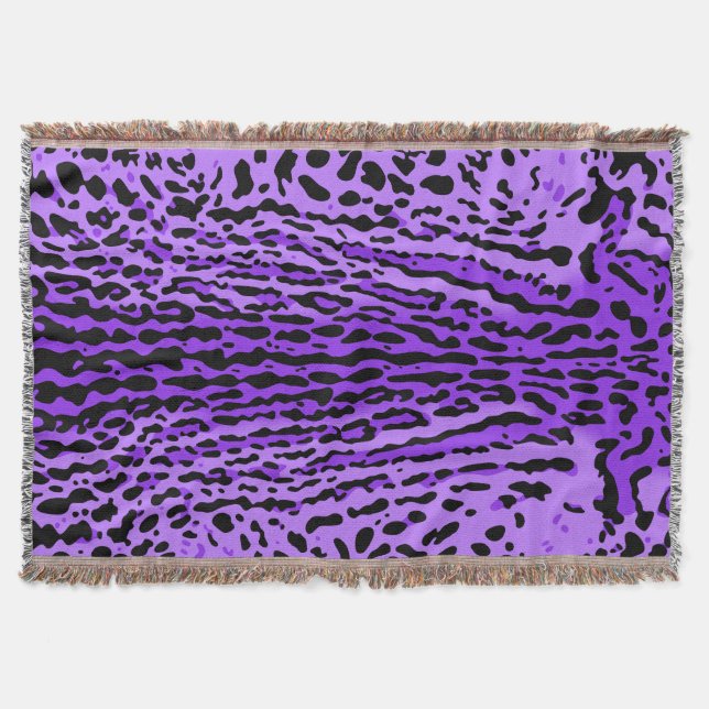 Lila Ozelot spot Throw Blanket (Front)