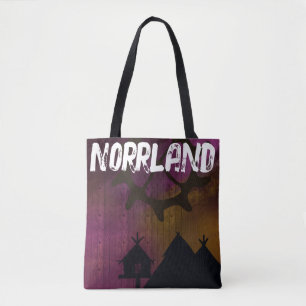 Lila samiskt inspererad tote bag
