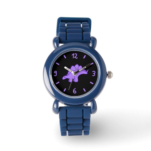 Lila Stegosaurus Dinosaurs Watch (Front)