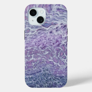 Lilac Acrylic Pouring Abstract Fluid Art  iPhone 15 Case