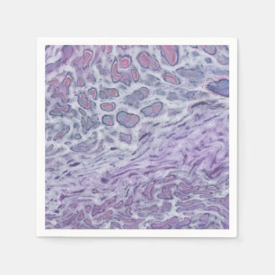 Lilac Acrylic Pouring Abstract Fluid Art Napkin