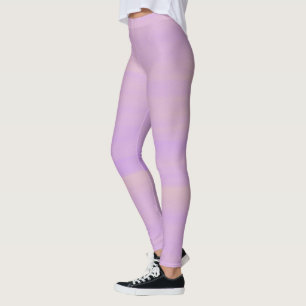 Lilac and Beige Watercolor Brushstrokes Leggings