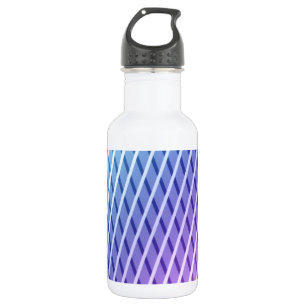 Lilac And Blue Abstract Striped Pattern 532 Ml Water Bottle