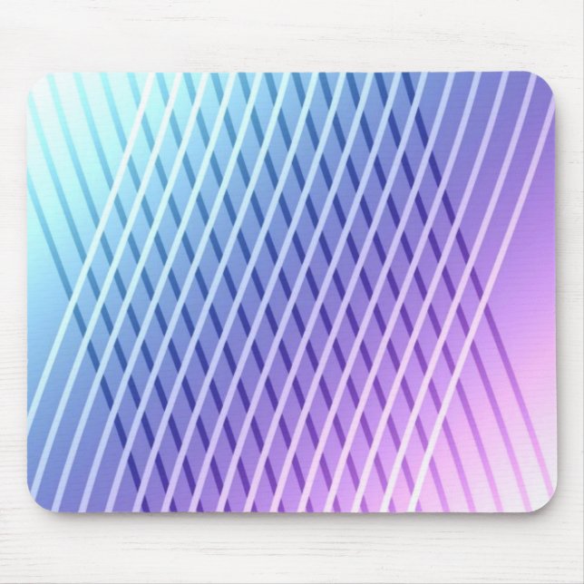 Lilac And Blue Abstract Striped Pattern Mouse Pad (Front)