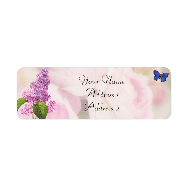 Lilac and Butterfly Address Labels (Front)
