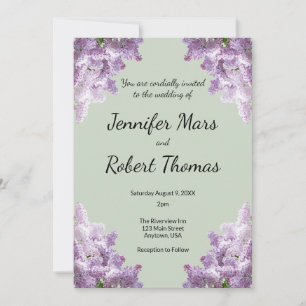 Lilac and Earthy Sage Invitation