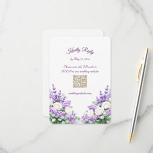 Lilac and Lavender RSVP Enclosure Card