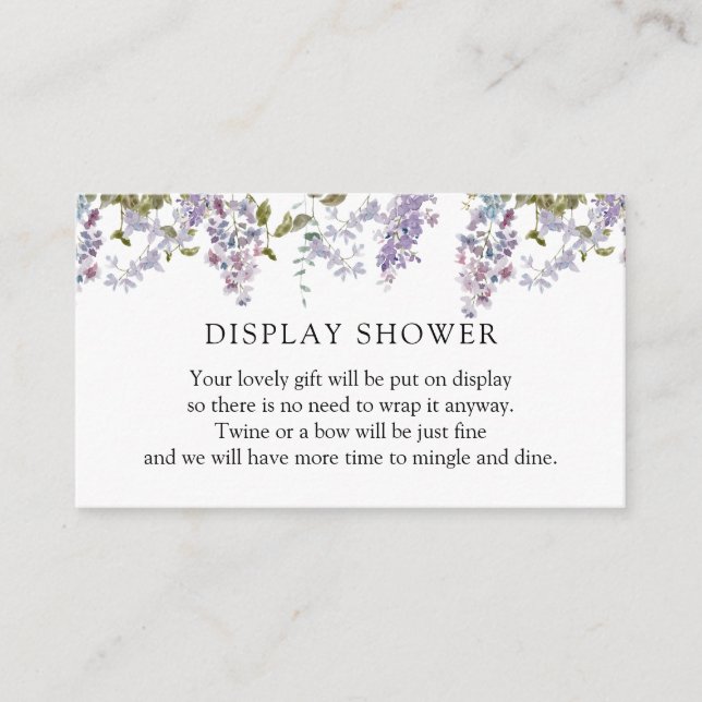Lilac and Lavender Shower Enclosure Card (Front)