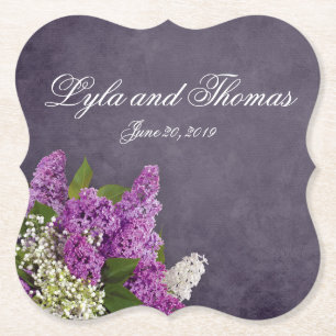 Lilac and Lily of the Valley Paper Coaster