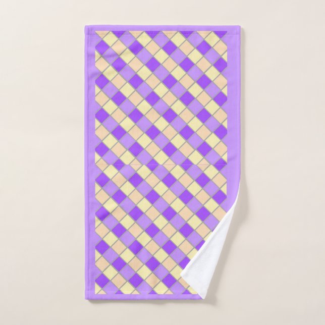 Lilac and Peach Hand Towel (Hand Towel)
