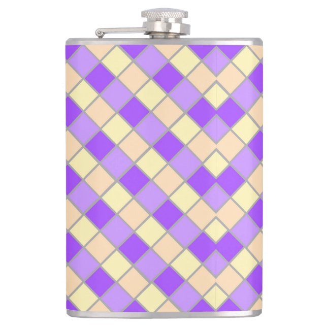 Lilac and Peach Hip Flask (Front)