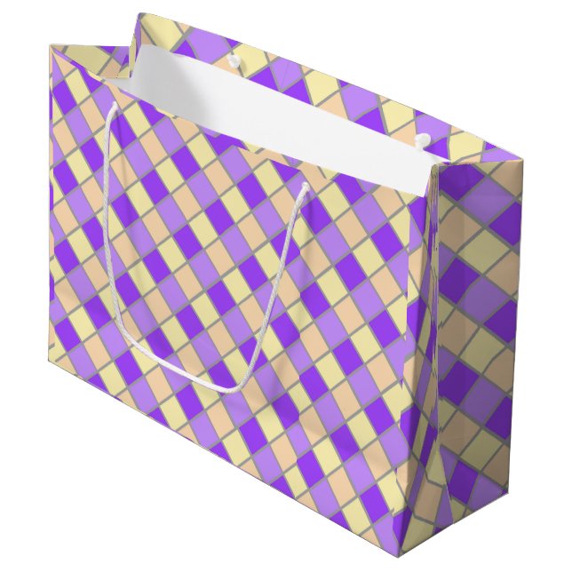 Lilac and Peach Large Gift Bag (Front Angled)